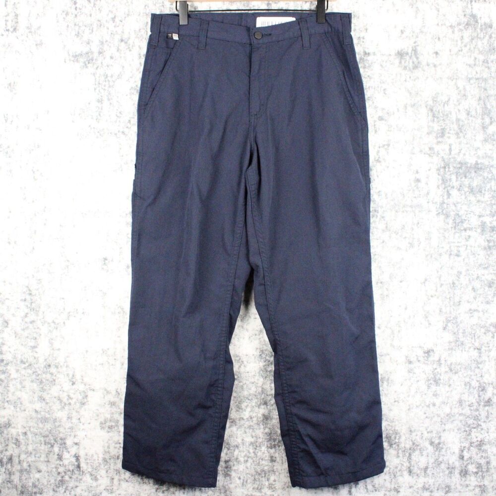 Carhartt FR Utility Pants Men 32x28 Blue Flame Resistant Work Carpenter 73478-20